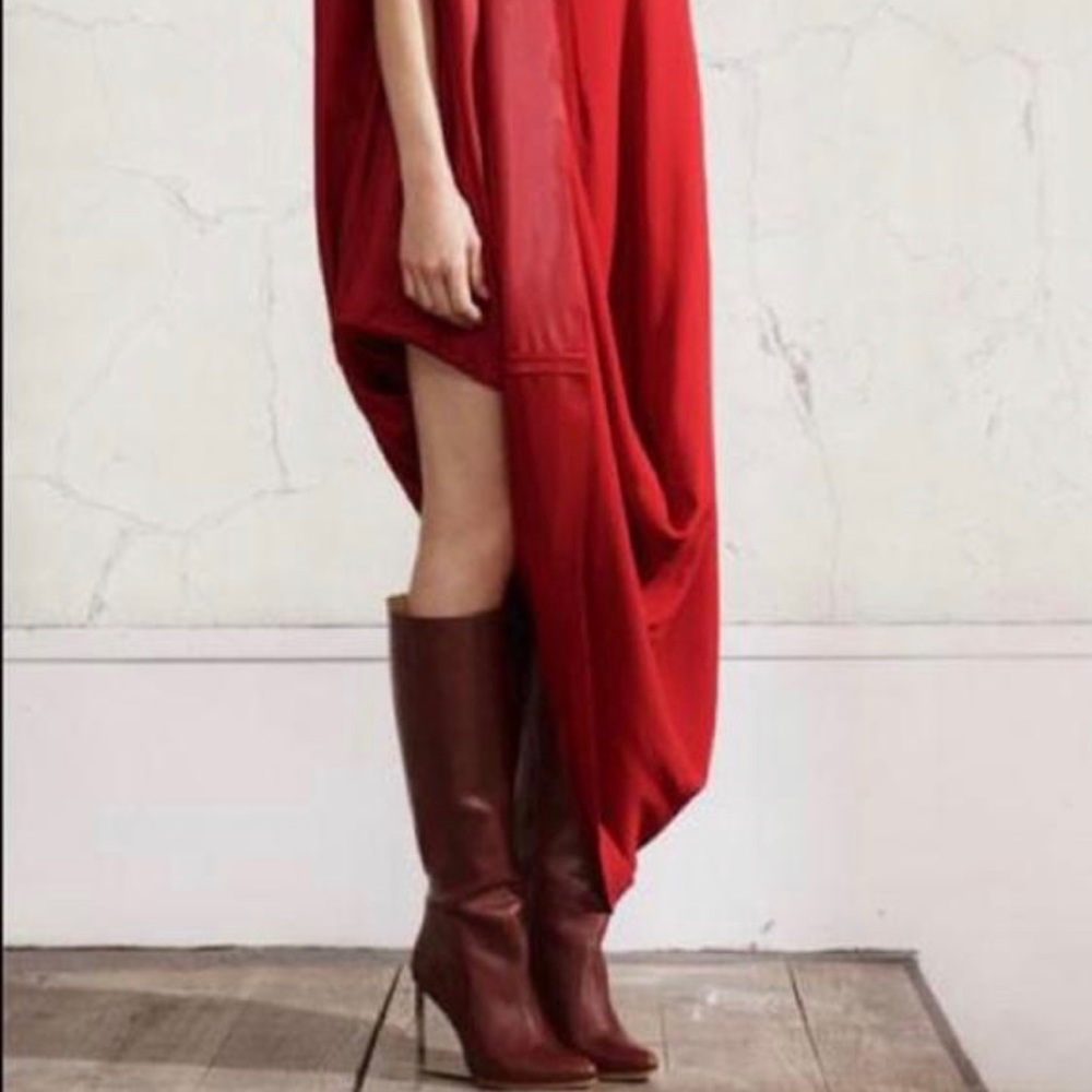 👹NWOT Wool H&M collection High Low Draped Asymmetric Avant-garde Hitched up 4 - Picture 3 of 12